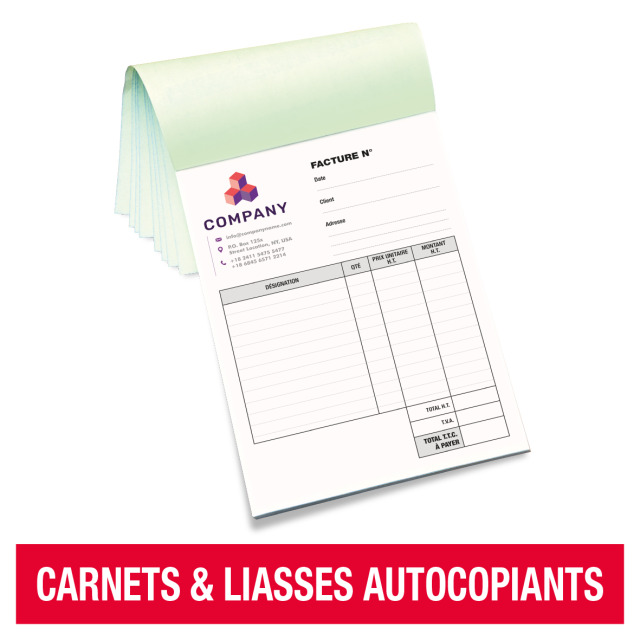 Carnets  Liasses autocopiantes