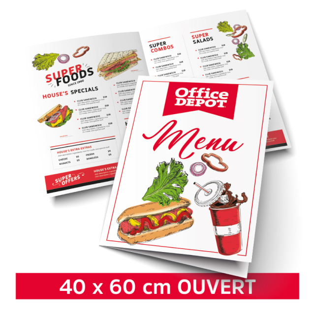 Menu 40 x 60 cm