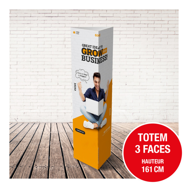 Totem 3 faces hauteur 161 cm