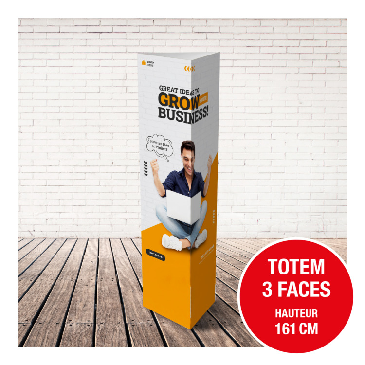 Totem 3 faces (hauteur 161 cm)